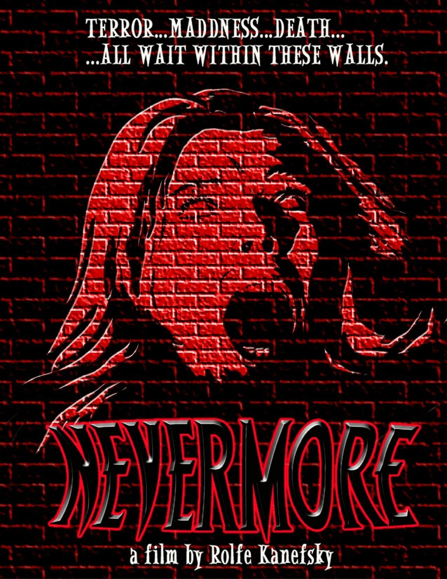 Nevermore alternate poster: red brick wall with a screaming face